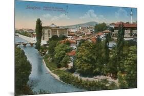 Sarajevo - View to the North of the City. Postcard Sent in 1913-Bosnian Photographer-Mounted Giclee Print