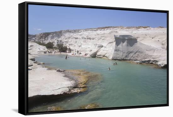 Sarakiniko Beach, Milos Island, Cyclades Group, Greek Islands, Greece-Richard Maschmeyer-Framed Stretched Canvas