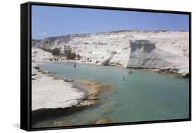 Sarakiniko Beach, Milos Island, Cyclades Group, Greek Islands, Greece-Richard Maschmeyer-Framed Stretched Canvas