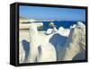 Sarakiniko Lunar Landscape, Sarakiniko Beach, Milos, Cyclades Islands, Greek Islands, Aegean Sea, G-Tuul-Framed Stretched Canvas