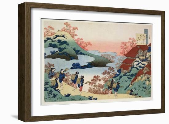 Saramaru Dayu, from the Series '100 Poems by 100 Poets Explained by a Nurse', C.1835-Katsushika Hokusai-Framed Giclee Print