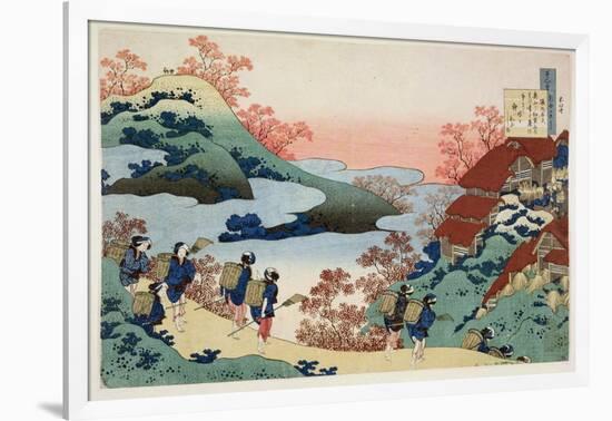 Saramaru Dayu, from the Series '100 Poems by 100 Poets Explained by a Nurse', C.1835-Katsushika Hokusai-Framed Giclee Print