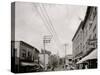 Saranac Lake, Broadway, Adirondacks, N.Y.-null-Stretched Canvas