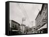 Saranac Lake, Broadway, Adirondacks, N.Y.-null-Framed Stretched Canvas