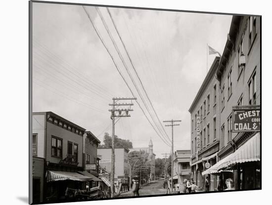 Saranac Lake, Broadway, Adirondacks, N.Y.-null-Mounted Photo