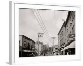 Saranac Lake, Broadway, Adirondacks, N.Y.-null-Framed Photo