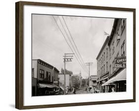 Saranac Lake, Broadway, Adirondacks, N.Y.-null-Framed Photo