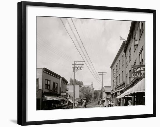 Saranac Lake, Broadway, Adirondacks, N.Y.-null-Framed Photo