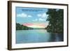 Saranac Lake, New York - Bartlett Carry Club View of Upper Saranac Lake-Lantern Press-Framed Art Print