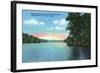 Saranac Lake, New York - Bartlett Carry Club View of Upper Saranac Lake-Lantern Press-Framed Art Print