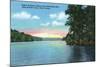 Saranac Lake, New York - Bartlett Carry Club View of Upper Saranac Lake-Lantern Press-Mounted Art Print