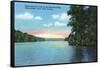 Saranac Lake, New York - Bartlett Carry Club View of Upper Saranac Lake-Lantern Press-Framed Stretched Canvas