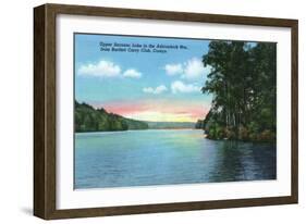 Saranac Lake, New York - Bartlett Carry Club View of Upper Saranac Lake-Lantern Press-Framed Art Print