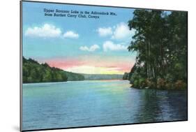 Saranac Lake, New York - Bartlett Carry Club View of Upper Saranac Lake-Lantern Press-Mounted Art Print