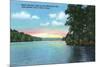 Saranac Lake, New York - Bartlett Carry Club View of Upper Saranac Lake-Lantern Press-Mounted Premium Giclee Print