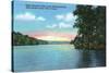 Saranac Lake, New York - Bartlett Carry Club View of Upper Saranac Lake-Lantern Press-Stretched Canvas