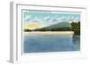 Saranac Lake, New York - Middle Saranac Lake View of Mount Ampersand-Lantern Press-Framed Art Print