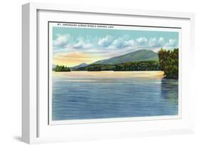 Saranac Lake, New York - Middle Saranac Lake View of Mount Ampersand-Lantern Press-Framed Art Print