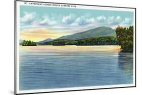 Saranac Lake, New York - Middle Saranac Lake View of Mount Ampersand-Lantern Press-Mounted Art Print
