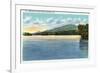 Saranac Lake, New York - Middle Saranac Lake View of Mount Ampersand-Lantern Press-Framed Premium Giclee Print