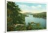 Saranac Lake, New York - View of Lower Saranac Lake from Bluff Island-Lantern Press-Stretched Canvas