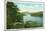 Saranac Lake, New York - View of Lower Saranac Lake from Bluff Island-Lantern Press-Mounted Art Print