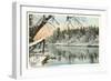 Saranac River, Adirondack Mountains, New York-null-Framed Art Print