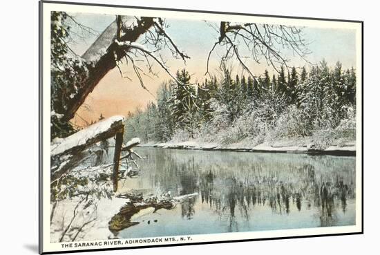 Saranac River, Adirondack Mountains, New York-null-Mounted Art Print