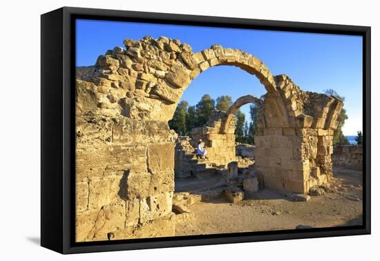 Saranda Kolones, Kato Paphos Archaeological Park, UNESCO World Heritage Site, Paphos, Cyprus-Neil Farrin-Framed Stretched Canvas