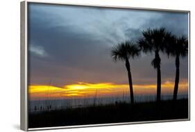 Sarasota, Sunset on the Crescent Beach, Siesta Key, Florida, USA-Bernard Friel-Framed Photographic Print