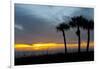 Sarasota, Sunset on the Crescent Beach, Siesta Key, Florida, USA-Bernard Friel-Framed Photographic Print