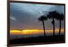 Sarasota, Sunset on the Crescent Beach, Siesta Key, Florida, USA-Bernard Friel-Framed Photographic Print