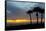 Sarasota, Sunset on the Crescent Beach, Siesta Key, Florida, USA-Bernard Friel-Framed Stretched Canvas