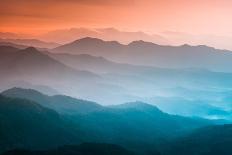 Mountains under Mist in the Morning Amazing Nature Scenery Form Kerala God's Own Country Tourism An-Sarath maroli-Laminated Photographic Print