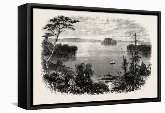 Saratoga Lake, USA, 1870s-null-Framed Stretched Canvas