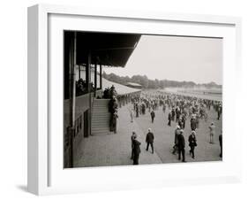 Saratoga Race Track, Saratoga Springs, N.Y.-null-Framed Photo