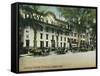 Saratoga Springs, New York - American-Adelphia Hotel Buildings-Lantern Press-Framed Stretched Canvas