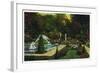 Saratoga Springs, New York - City Park Scene of the Italian Rose Garden, c.1914-Lantern Press-Framed Art Print