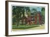 Saratoga Springs, New York - City Park View of Casino Exterior-Lantern Press-Framed Art Print