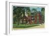 Saratoga Springs, New York - City Park View of Casino Exterior-Lantern Press-Framed Art Print