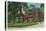 Saratoga Springs, New York - City Park View of Casino Exterior-Lantern Press-Stretched Canvas