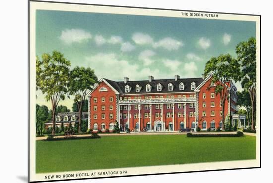 Saratoga Springs, New York - Exterior View of the Gideon Putnam Hotel-Lantern Press-Mounted Art Print