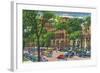 Saratoga Springs, New York - Grand Union and Rip Van Winkle Hotels View-Lantern Press-Framed Art Print