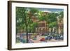 Saratoga Springs, New York - Grand Union and Rip Van Winkle Hotels View-Lantern Press-Framed Art Print