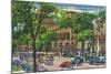 Saratoga Springs, New York - Grand Union and Rip Van Winkle Hotels View-Lantern Press-Mounted Art Print