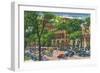 Saratoga Springs, New York - Grand Union and Rip Van Winkle Hotels View-Lantern Press-Framed Art Print