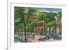 Saratoga Springs, New York - Grand Union and Rip Van Winkle Hotels View-Lantern Press-Framed Premium Giclee Print