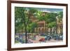 Saratoga Springs, New York - Grand Union and Rip Van Winkle Hotels View-Lantern Press-Framed Premium Giclee Print