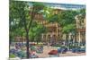 Saratoga Springs, New York - Grand Union and Rip Van Winkle Hotels View-Lantern Press-Mounted Premium Giclee Print