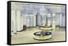 Saratoga Springs, New York - Hall of Springs Interior View-Lantern Press-Framed Stretched Canvas